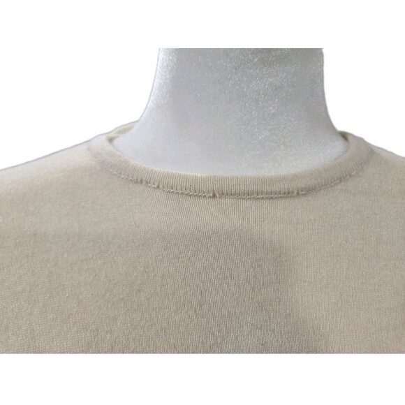 Neiman Marcus Cashmere Womens Sweater Size XL Cream Color 100% Cashmere - Picture 4 of 6